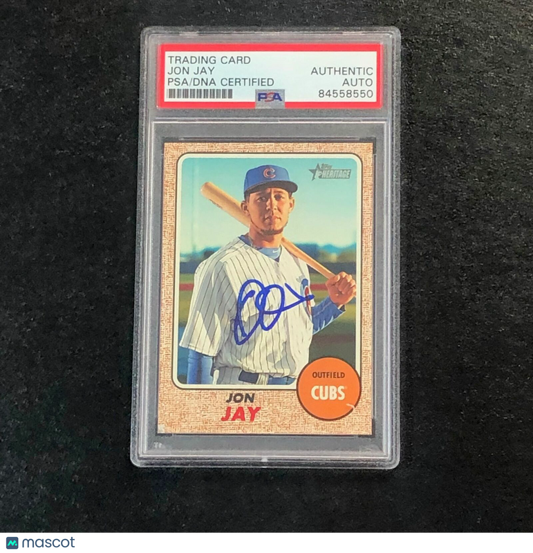 2017 Topps Heritage High Number #653 Jon Jay Signed Card PSA Slabbed Auto Cubs
