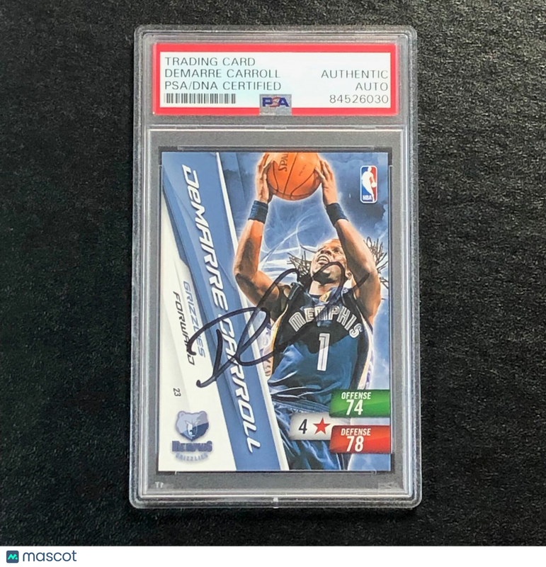 2011 Adrenalyn XL Demarre Carroll Signed Card AUTO PSA Slabbed Grizzlies