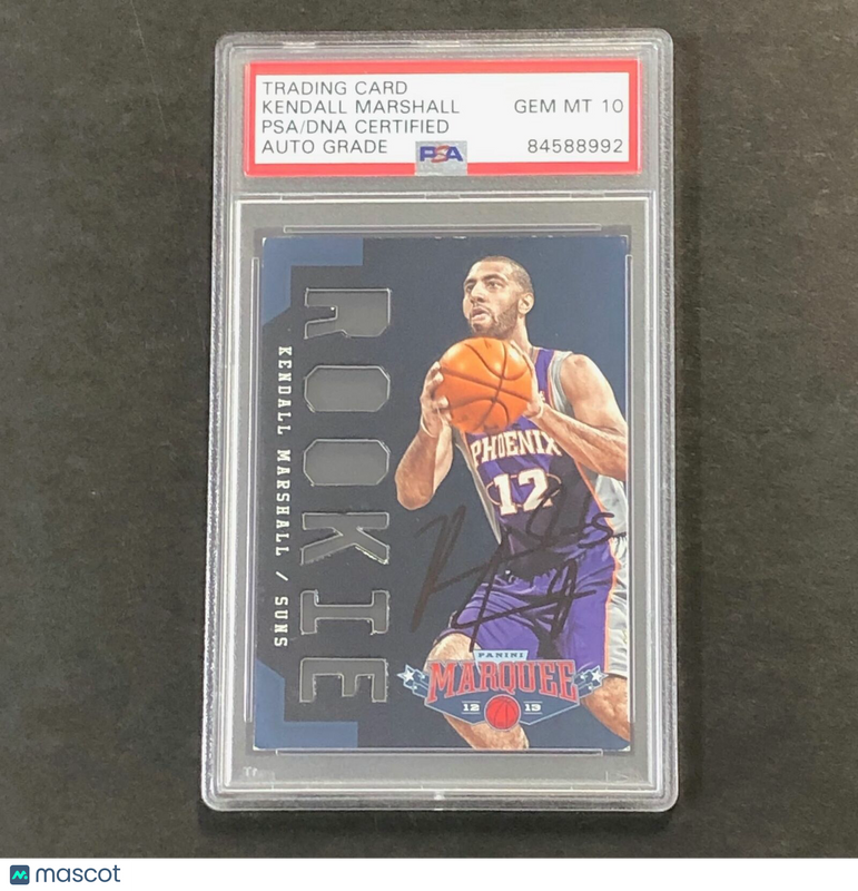 2012-13 Panini Marquee #378 Kendall Marshall Signed Card AUTO 10 PSA Slabbed RC