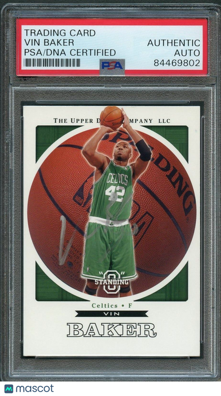 2003-04 Upper Deck Standing O #6 Vin Baker Signed Card AUTO PSA/DNA Slabbed Celt