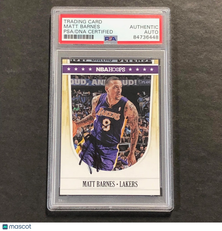 2011-12 Panini NBA Hoops #96 Matt Barnes Signed Card AUTO PSA Slabbed Lakers