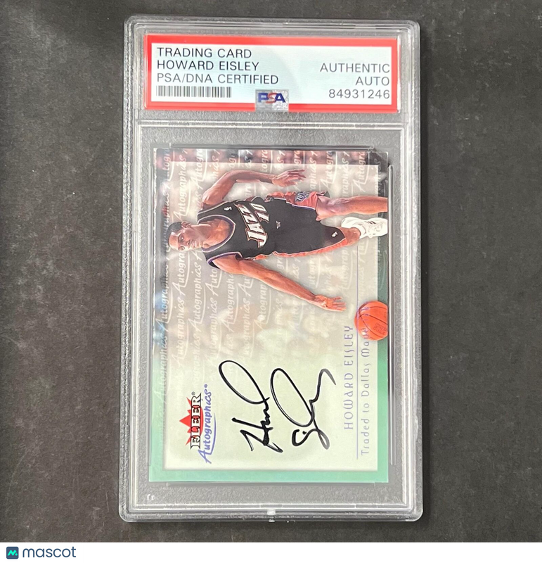 2000-01 Fleer NBA Properties Howard Eisley Signed Card PSA Slabbed Mavericks