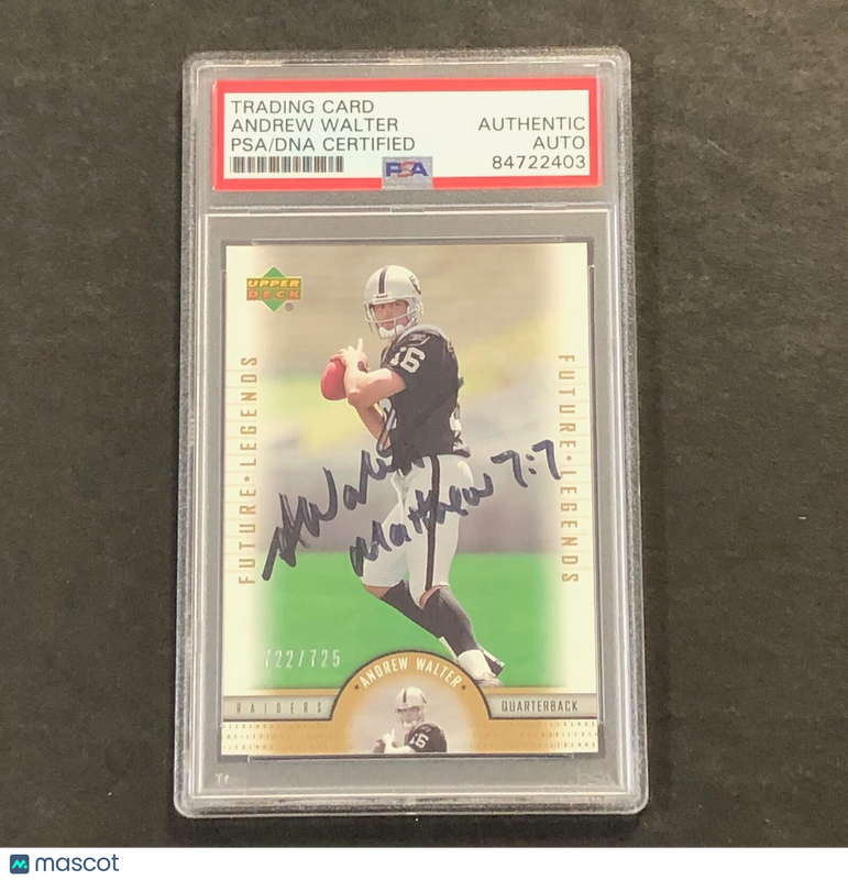 2005 Upper Deck #112 Andrew Walter AUTO card PSA Raiders Signed