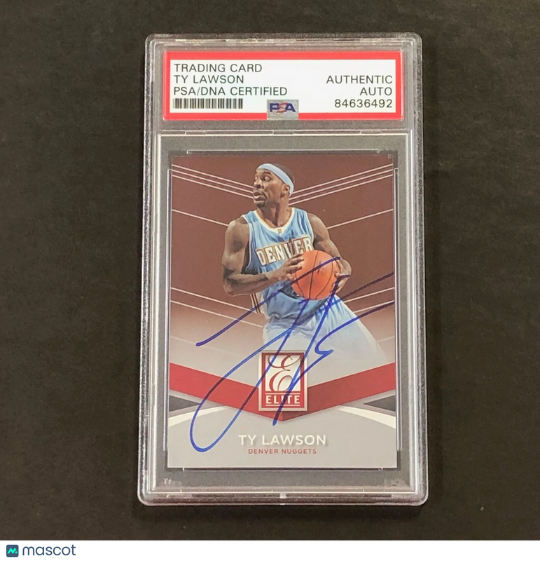 2014-15 Panini Donruss #48 Ty Lawson Signed Card AUTO PSA Slabbed Nuggets