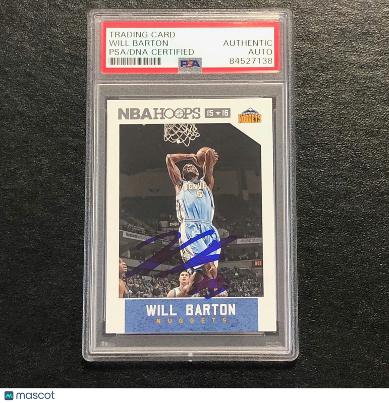 2015-16 NBA Hoops #214 Will Barton Signed Card AUTO PSA Slabbed Nuggets
