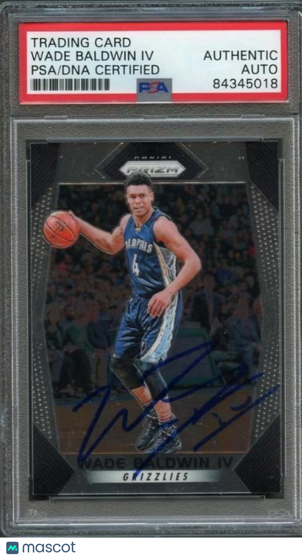 2017-18 Panini Prizm#209 Wade Baldwin IV Signed Card AUTO PSA Slabbed