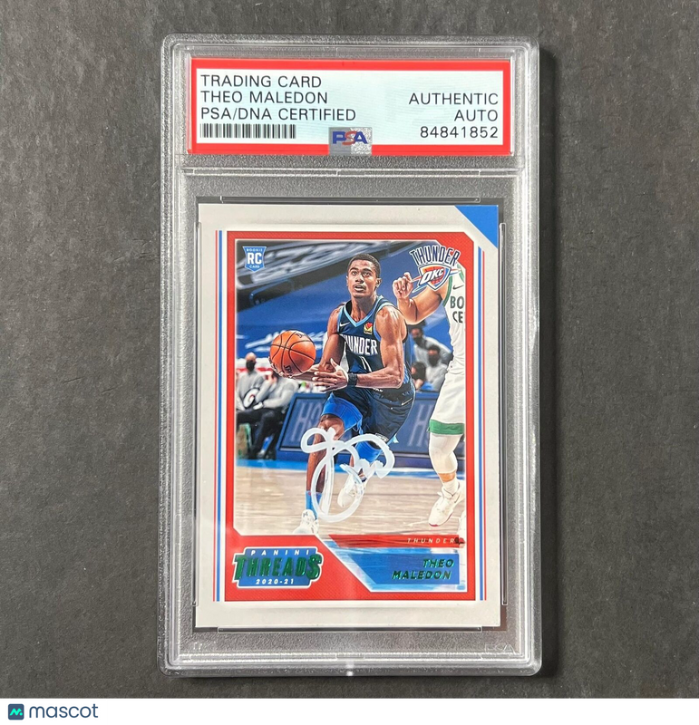 2020-21 Panini Chronicles Threads #99 Theo Maledon Signed Card AUTO PSA/DNA Slab