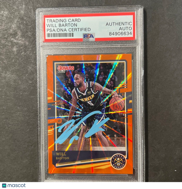 2020-21 Panini Donruss #88 Will Barton Signed Card AUTO PSA Slabbed Nuggets