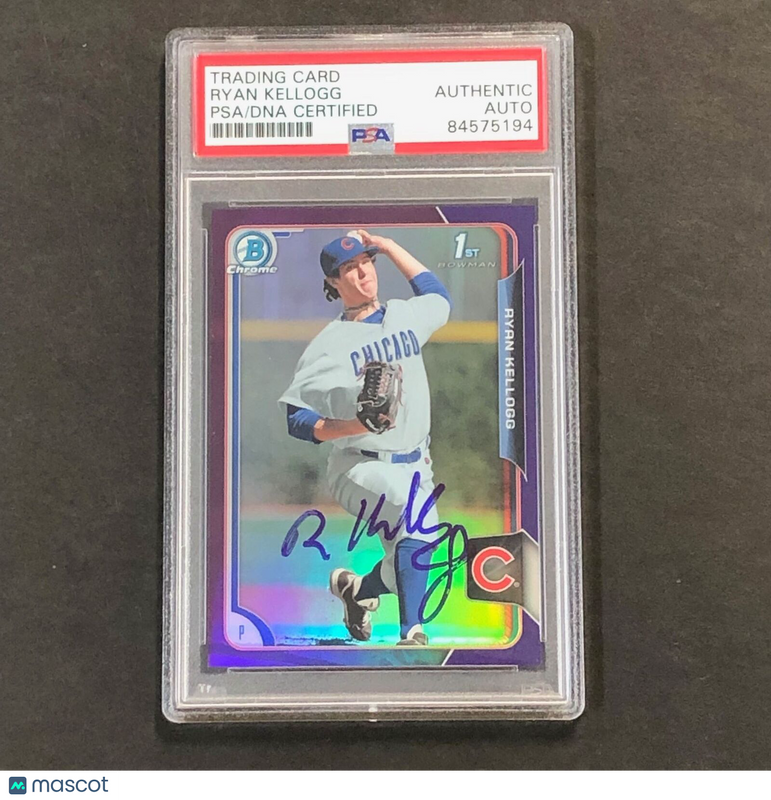 2015 Bowman Chrome #22 Ryan Kellogg Signed Card PSA Slabbed Auto Cubs