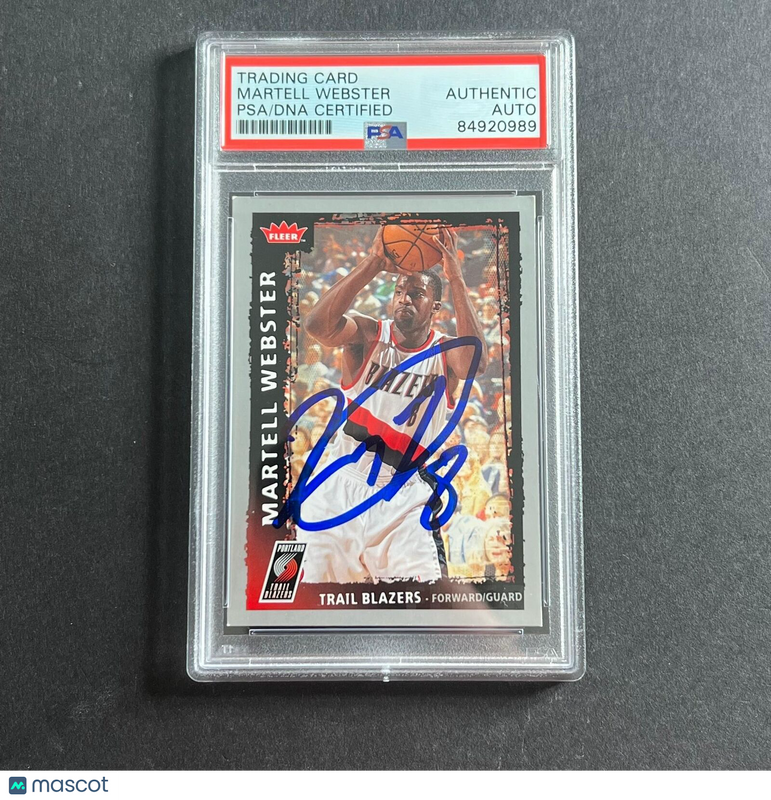2008-09 NBA Fleer #167 Martell Webster Signed Card AUTO PSA Slabbed Trail Blazer