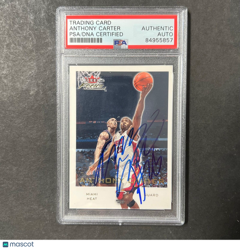 2000-2001 Fleer Focus #140 Anthony Carter Signed Card AUTO PSA Slabbed Heat
