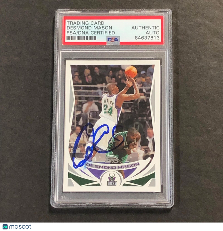 2004-05 Topps Basketball #64 Desmond Mason Signed Card Auto PSA/DNA Slabbed Buck