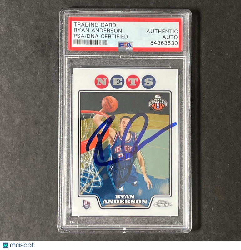 2008 Topps Chrome #200 Ryan Anderson Signed Card AUTO PSA Slabbed Nets