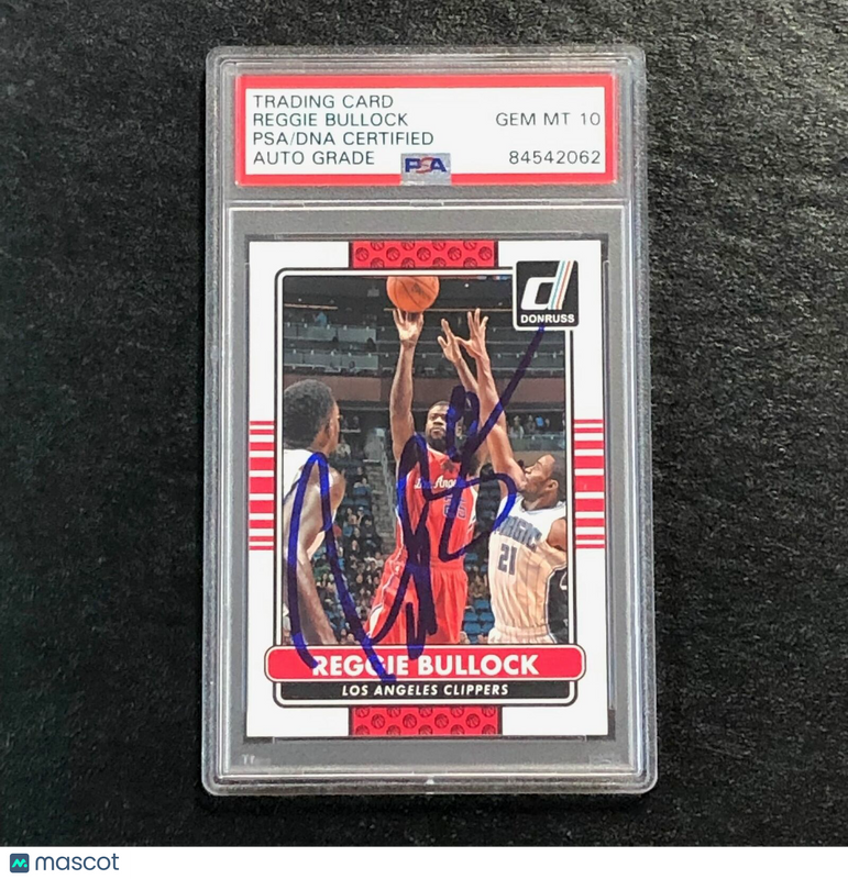 2014-15 Donruss #135 Reggie Bullock Signed Card PSA Slabbed Auto 10 Clippers