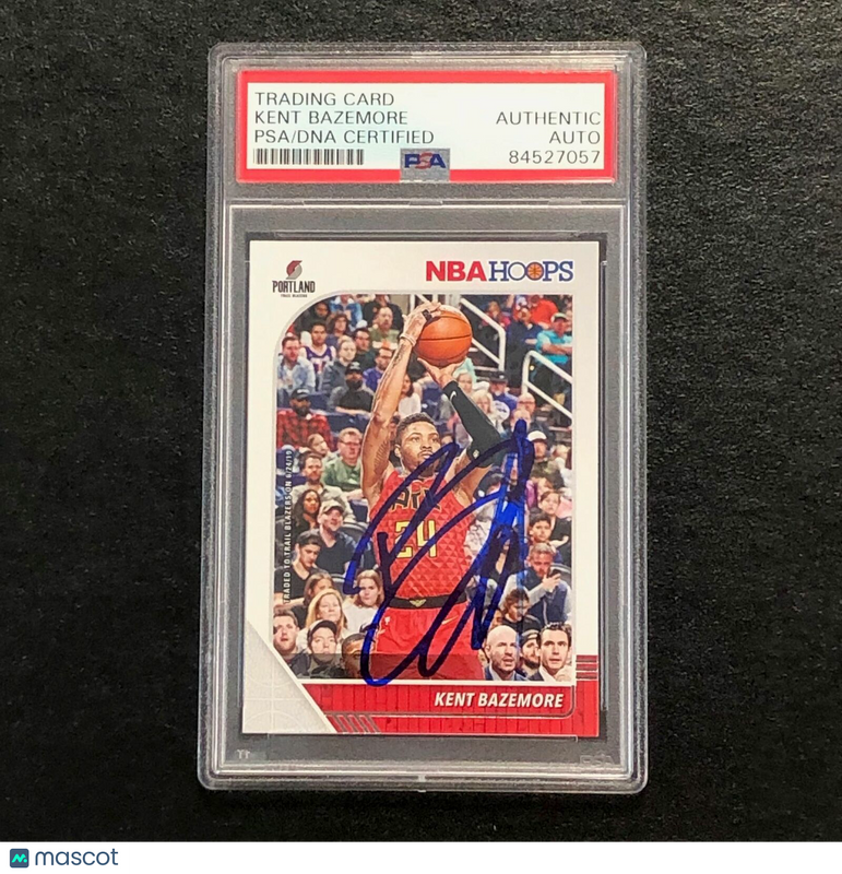 2019-20 NBA Hoops #4 KENT BAZEMORE Signed Card AUTO PSA Slabbed Trail Blazers