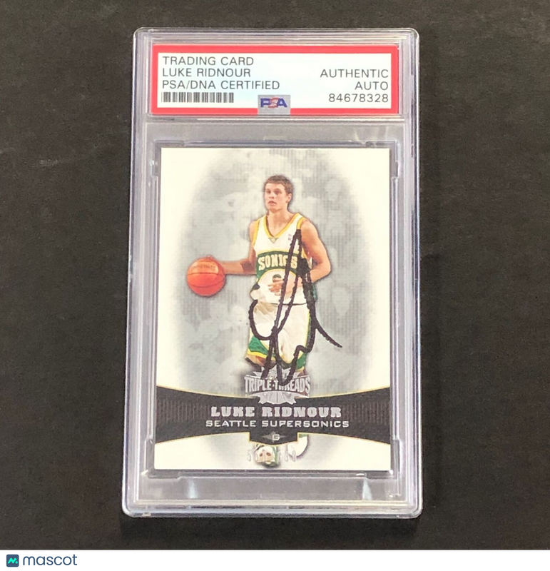 2003-04 Triple-Threads #66 Luke Ridnour Signed Card AUTO PSA Slabbed Sonics