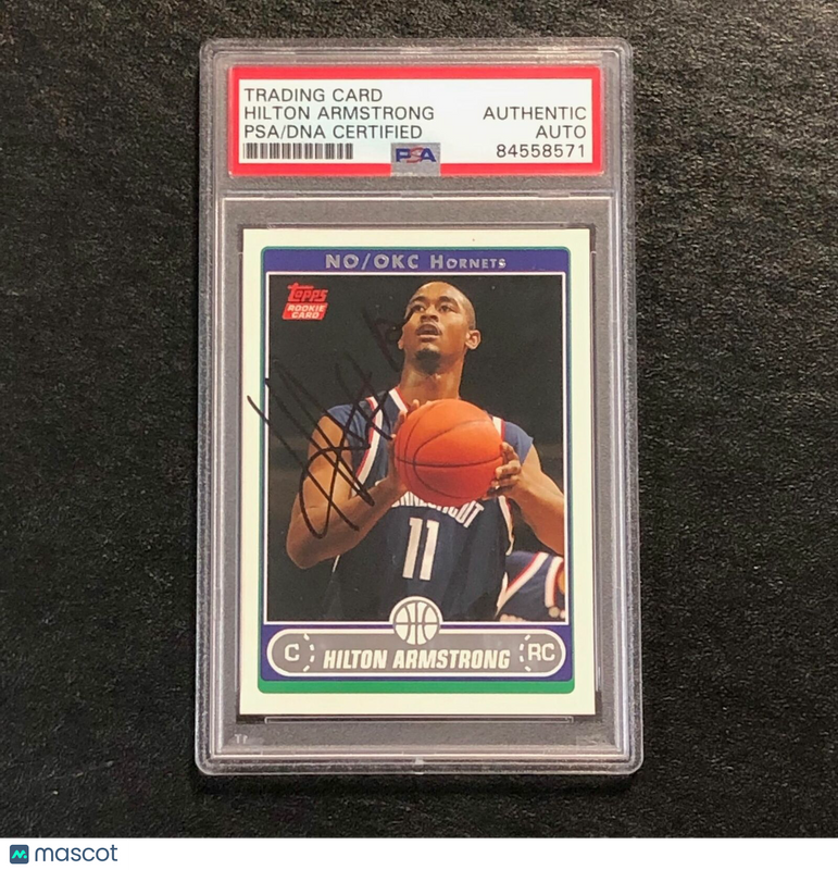 2006-07 Topps #236 Hilton Armstrong Signed Card Auto PSA Slabbed Hornets