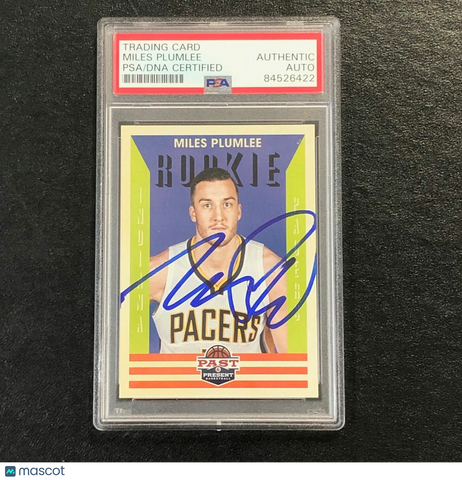 2012-13 Panini Past & Present #224 Miles Plumlee Signed Rookie Card AUTO PSA Sla