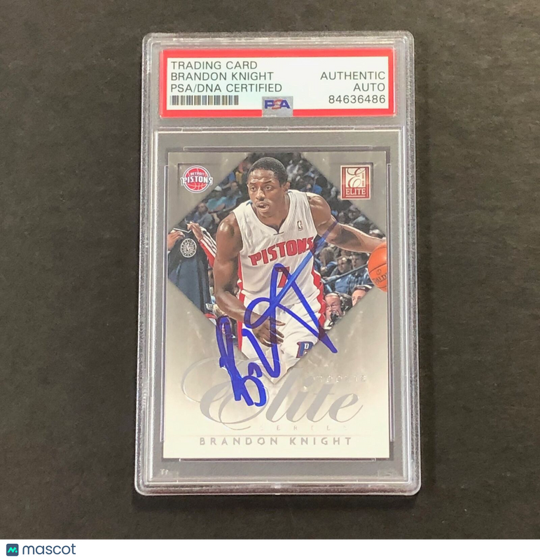 2013-14 Panini Elite #102 Brandon Knight Signed Card AUTO PSA Slabbed Bucks