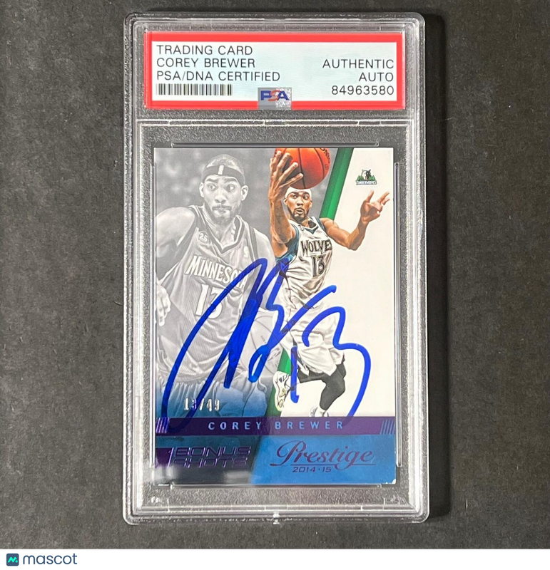 2014-15 Panini Prestige #8 Corey Brewer Signed Card AUTO PSA Slabbed Timberwolve