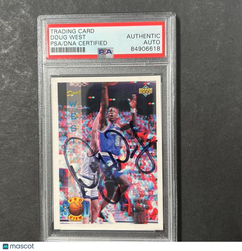1993-94 Upper Deck #34 Doug West Signed Card AUTO PSA Slabbed Minnesota Timberwo