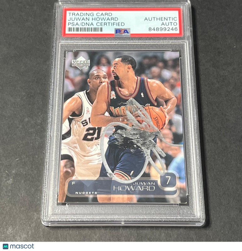 2002 Upper Deck #33 Juwan Howard Signed Card AUTO PSA/DNA Slabbed Nuggets