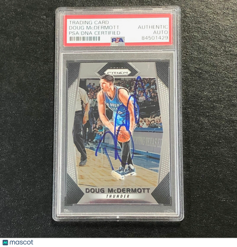2017-18 Panini Prizm #265 Doug McDermott Signed Card AUTO PSA Slabbed Thunder