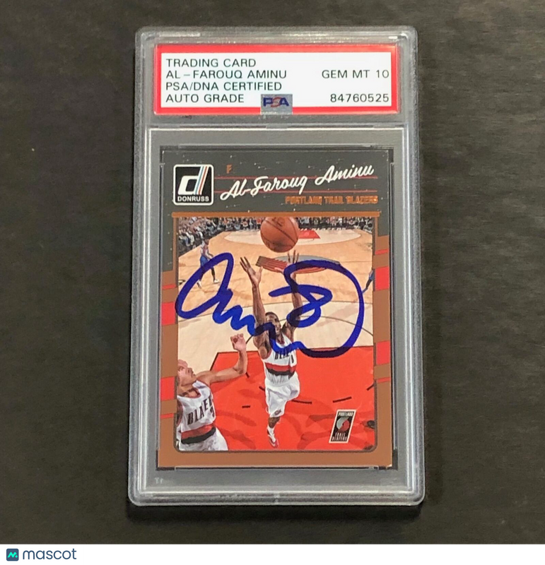 2016-17 Donruss #133 Al-Farouq Aminu Signed Card AUTO 10 PSA Slabbed Trail Blaze