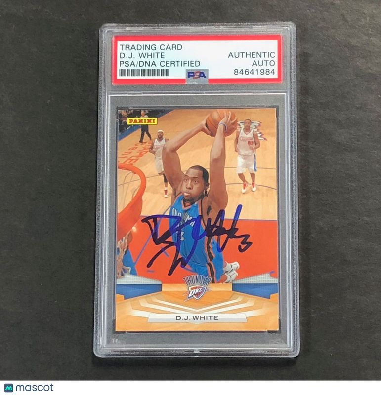2009-10 Panini Basketball #228 DJ White Signed Card AUTO PSA Slabbed Thunder