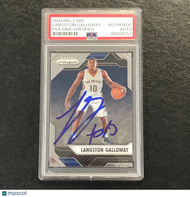 2016-17 Panini Prizm #200 Langston Galloway Signed Card AUTO PSA Slabbed Pelican