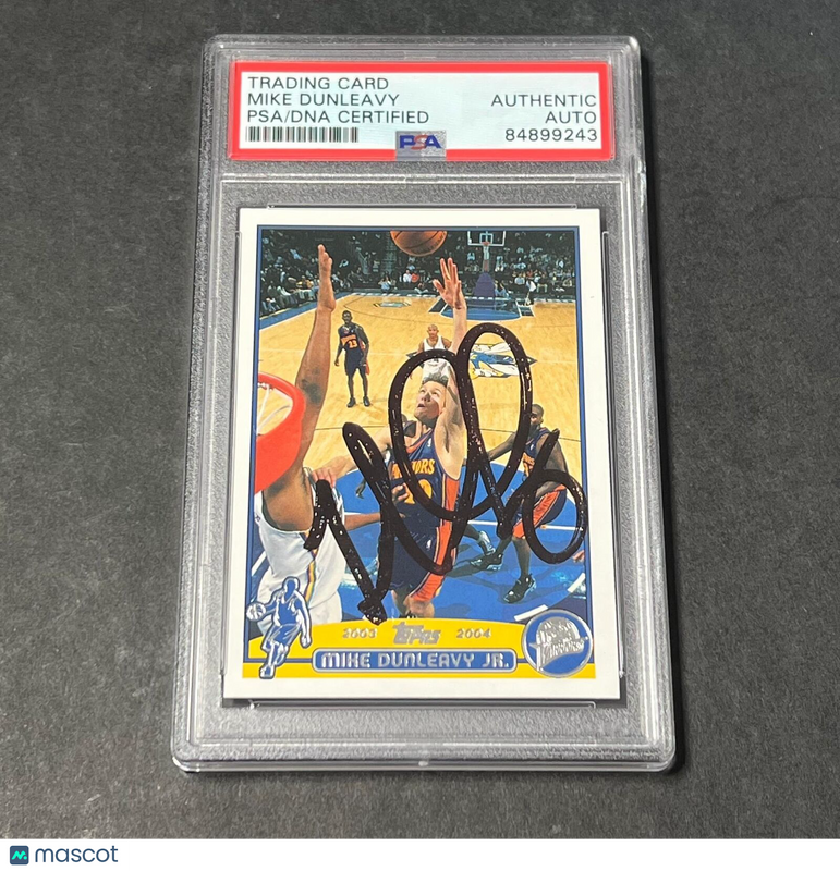 2003-04 Topps #37 Mike Dunleavy Signed Card AUTO PSA Slabbed Warriors