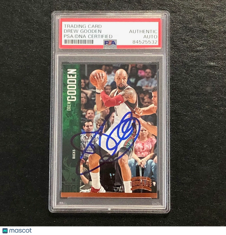 2012-13 Panini Threads #85 Drew Gooden Signed Card AUTO PSA/DNA Slabbed Bucks