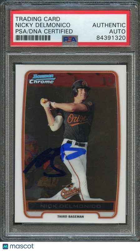 2012 Bowman Chrome Prospects #BCP92 Nick Delmonico Signed Card PSA Slabbed Auto