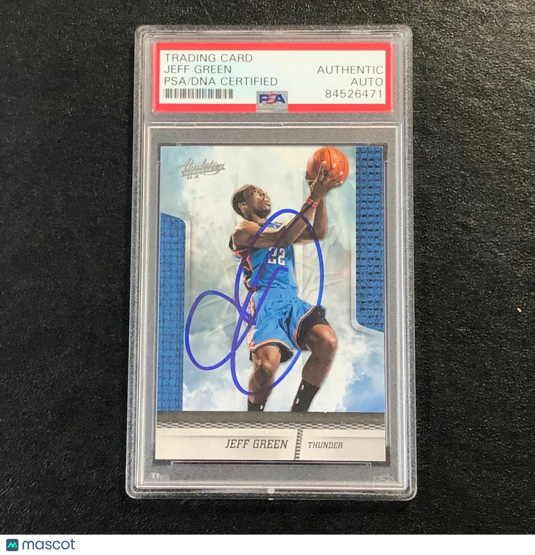 2009-10 Absolute Memorabilia #85 Jeff Green Signed Card AUTO PSA/DNA Slabbed Thu
