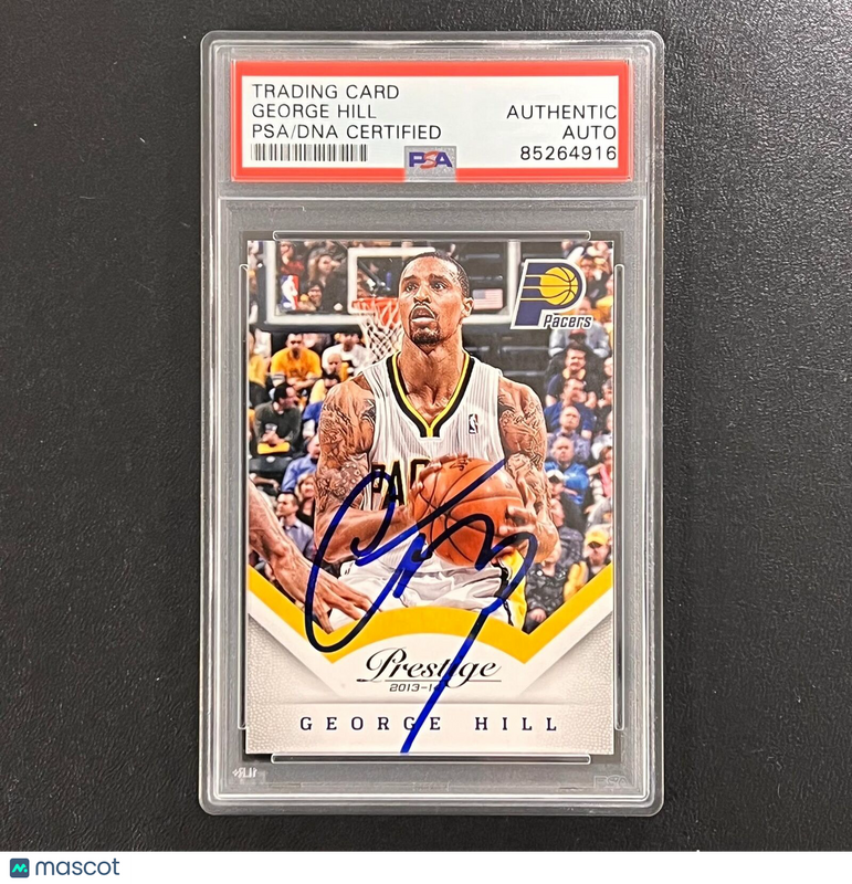 2013-14 Panini Prestige #65 George Hill Signed Card AUTO PSA/DNA Slabbed Pacers