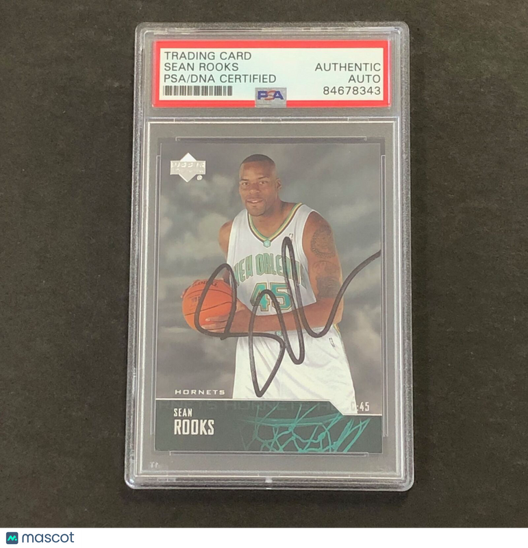 2003-04 Upper Deck #185 Sean Rooks Signed Card Auto PSA Slabbed
