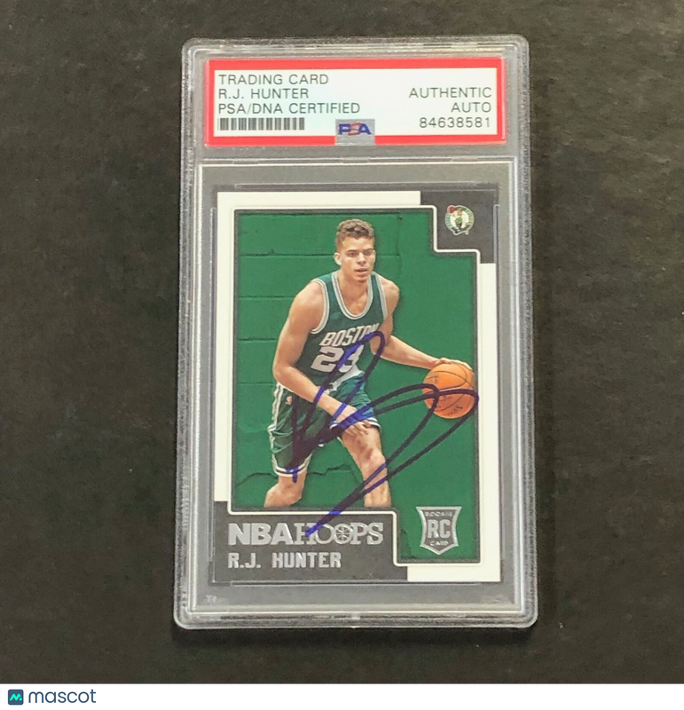 2015-16 NBA Hoops #271 RJ Hunter Signed Card AUTO PSA Slabbed RC Celtics