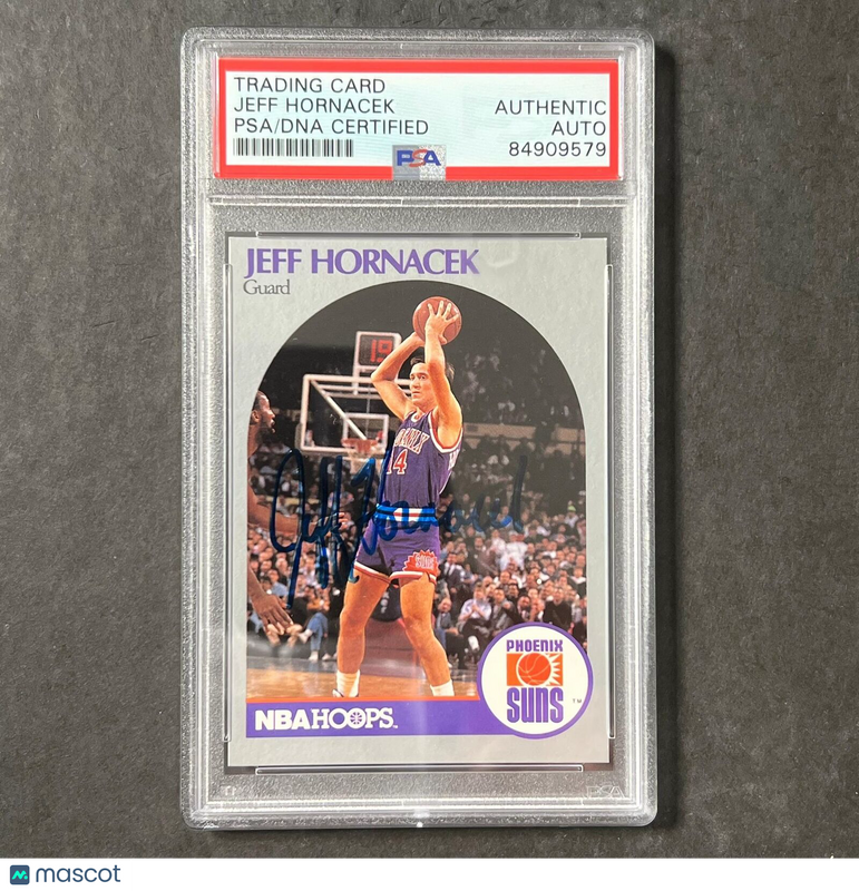 1990-91 NBA Hoops #236 Jeff Hornacek Signed AUTO PSA/DNA Slabbed Suns