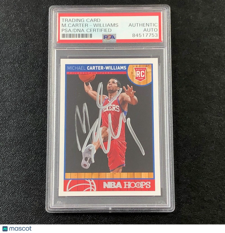 2013-14 NBA Hoops #271 Michael Carter-Williams Signed Card PSA Slabbed RC 76ers