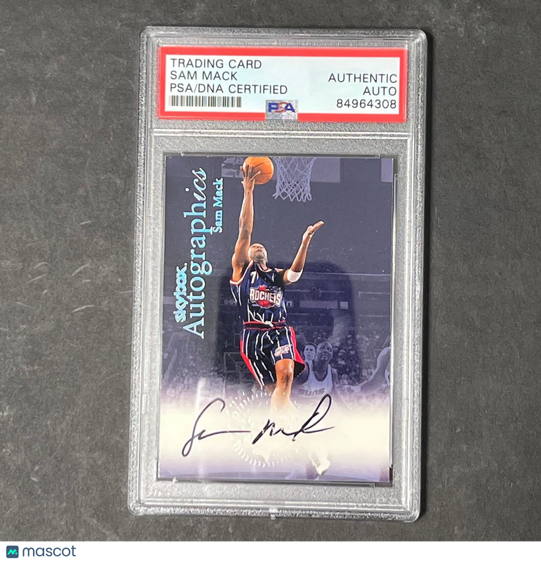 2000 Fleer Skybox Sam Mack Signed Card AUTO PSA Slabbed Rockets