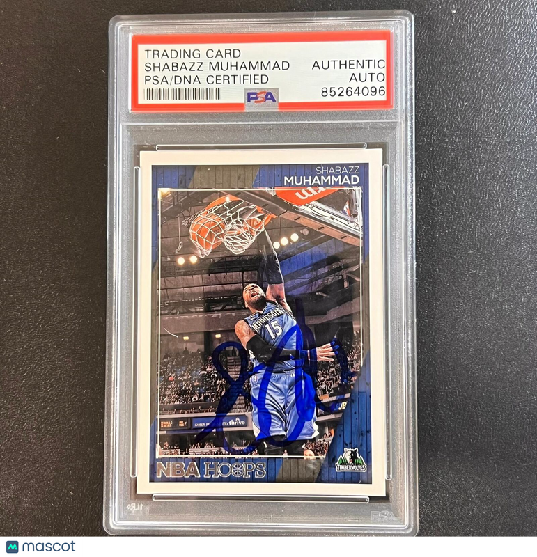 2016-17 NBA Hoops #142 Shabazz Muhammad Signed AUTO PSA Slabbed Timberwolves