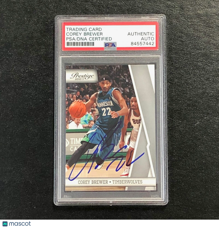 2010-11 Panini Prestige #66 Corey Brewer Signed Card Auto PSA Slabbed Timberwolves