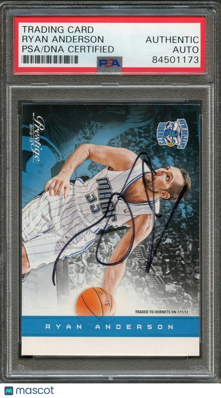 2012-13 Panini Prestige #5 Ryan Anderson Signed Card AUTO PSA Slabbed Hornets