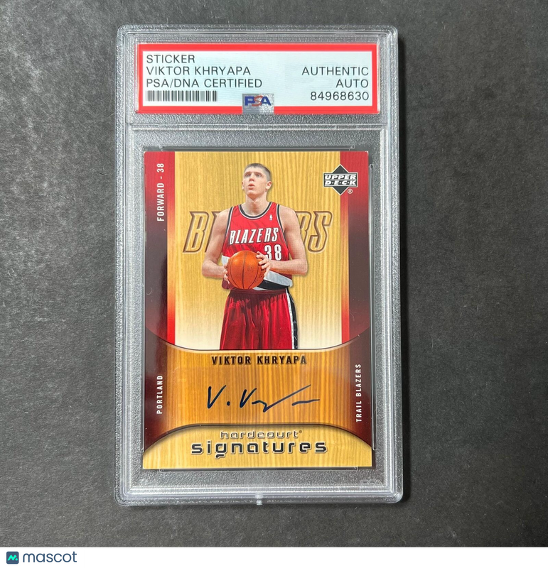 2005-06 Upper Deck Hardcourt VIKTOR KHRYAPA Signed Card AUTO PSA Slabbed Blazers