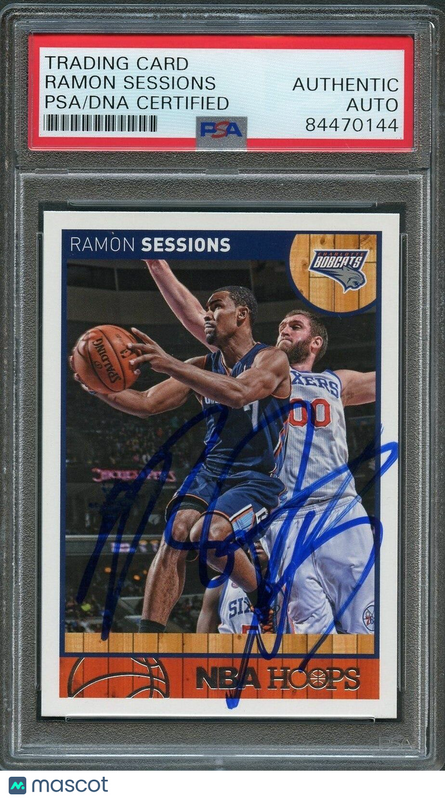 2013-14 NBA Hoops #61 Ramon Sessions Signed AUTO PSA Slabbed Bobcats