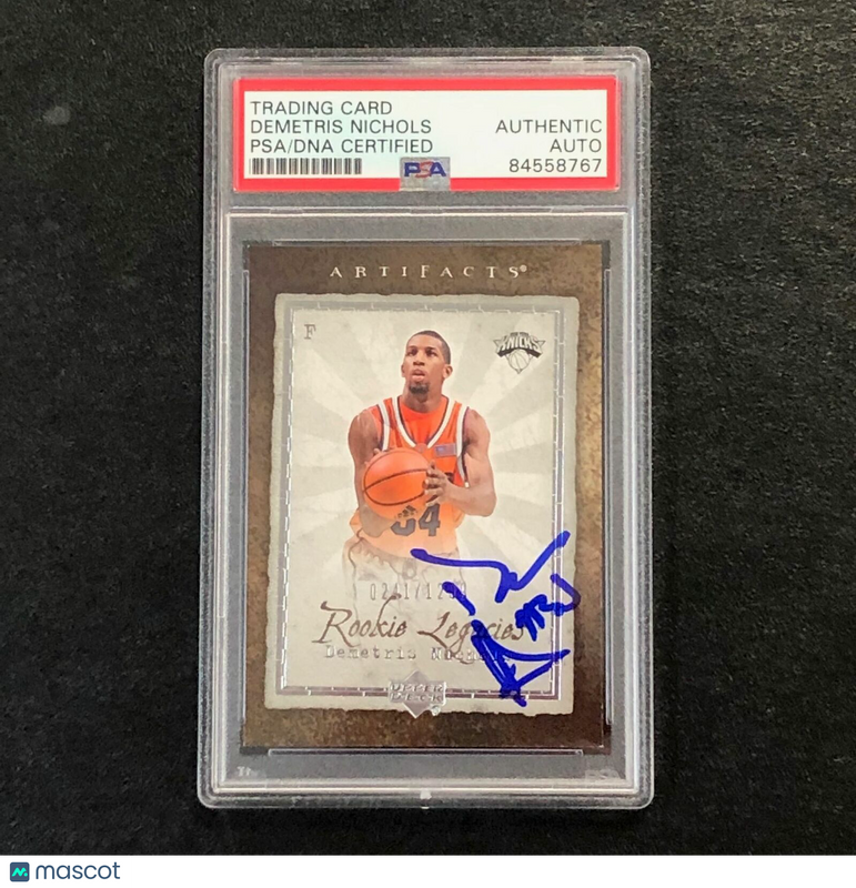 2007-08 Artifacts #146 Demetris Nichols Signed Card AUTO PSA Slabbed Knicks