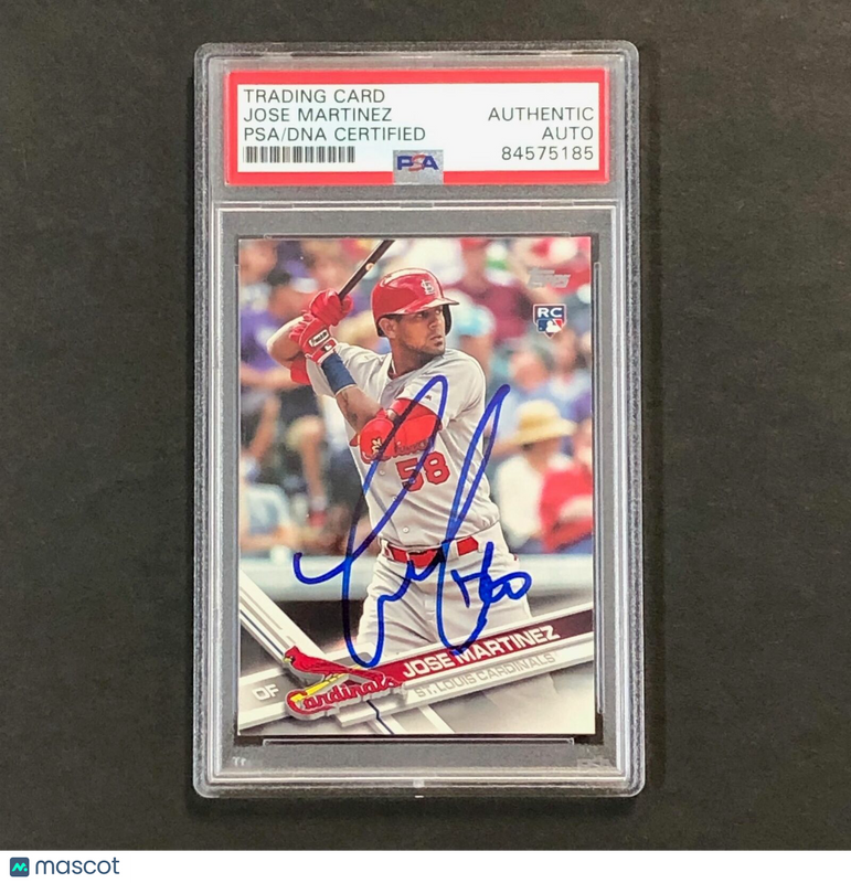 2017 Topps Series 2 #448 Jose Martinez Signed Card PSA Slabbed Auto Cardinals RC