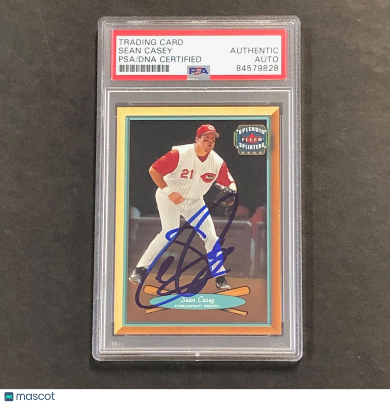 2003 Fleer Splendid Splinters #87 Sean Casey Signed Card PSA Slabbed Auto Reds