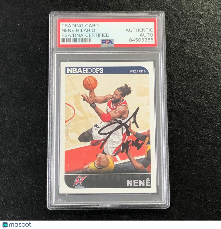 2014-15 NBA Hoops #240 Nene Signed AUTO PSA Slabbed Wizards