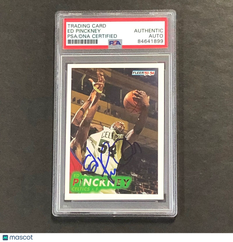 1993-94 Fleer #248 Ed Pinckney Signed Card AUTO PSA Slabbed Celtics